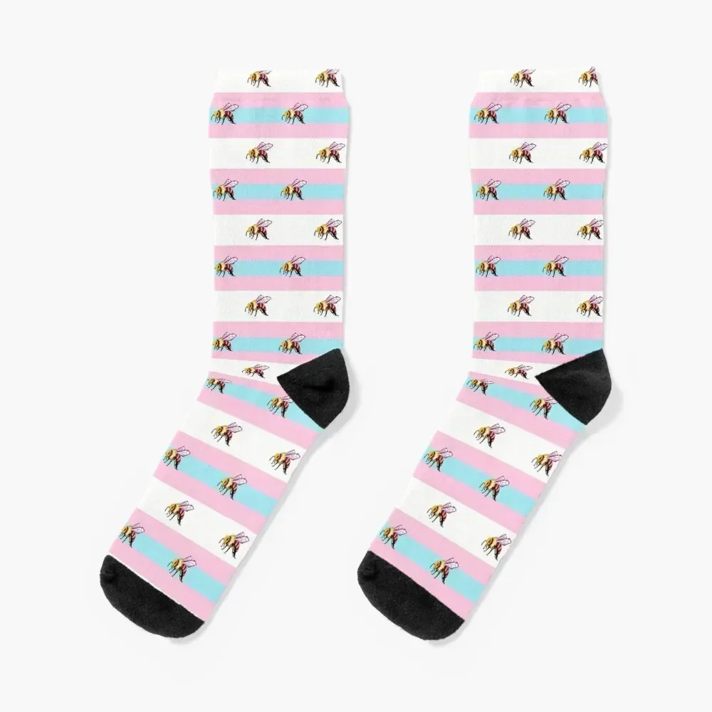 Non-bee-nary - transgender flag bees Socks Running Argentina snow Girl'S Socks Men's