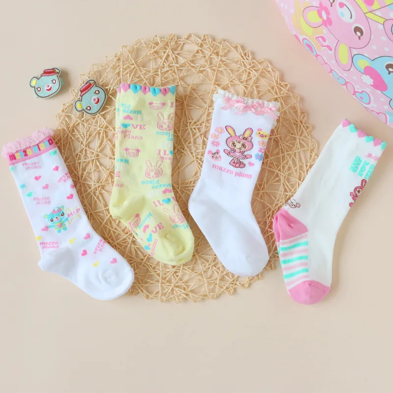 Japanese Cute Cartoon Mp Embroidery Jojifuku Lolita Girl Stockings Autumn New Sweet Girl All Match Cotton Socks Y2k Accessories