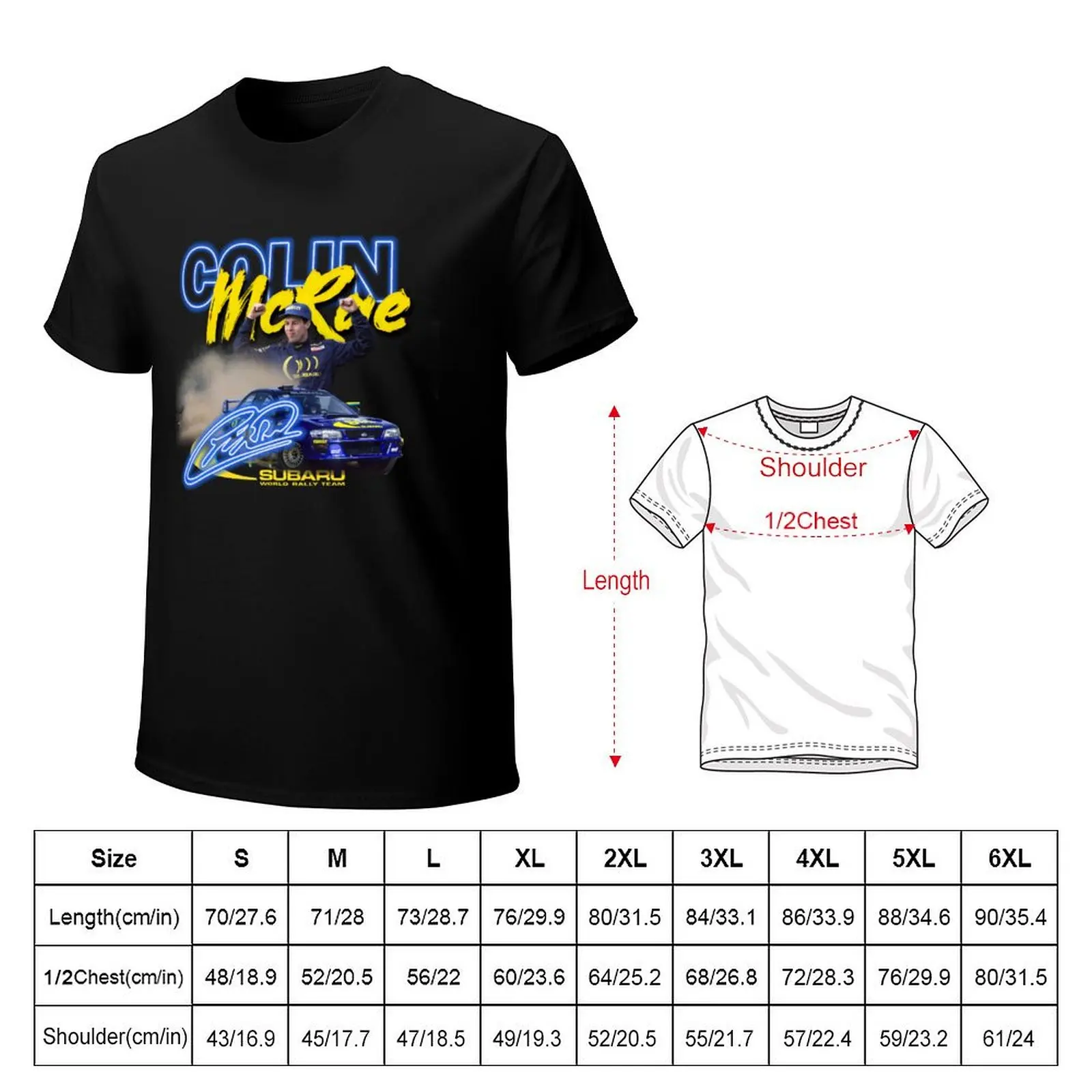 VINTAGE 90s COLIN MCRAE SHIRT T-Shirt Big and Tall Crew Neck Tee