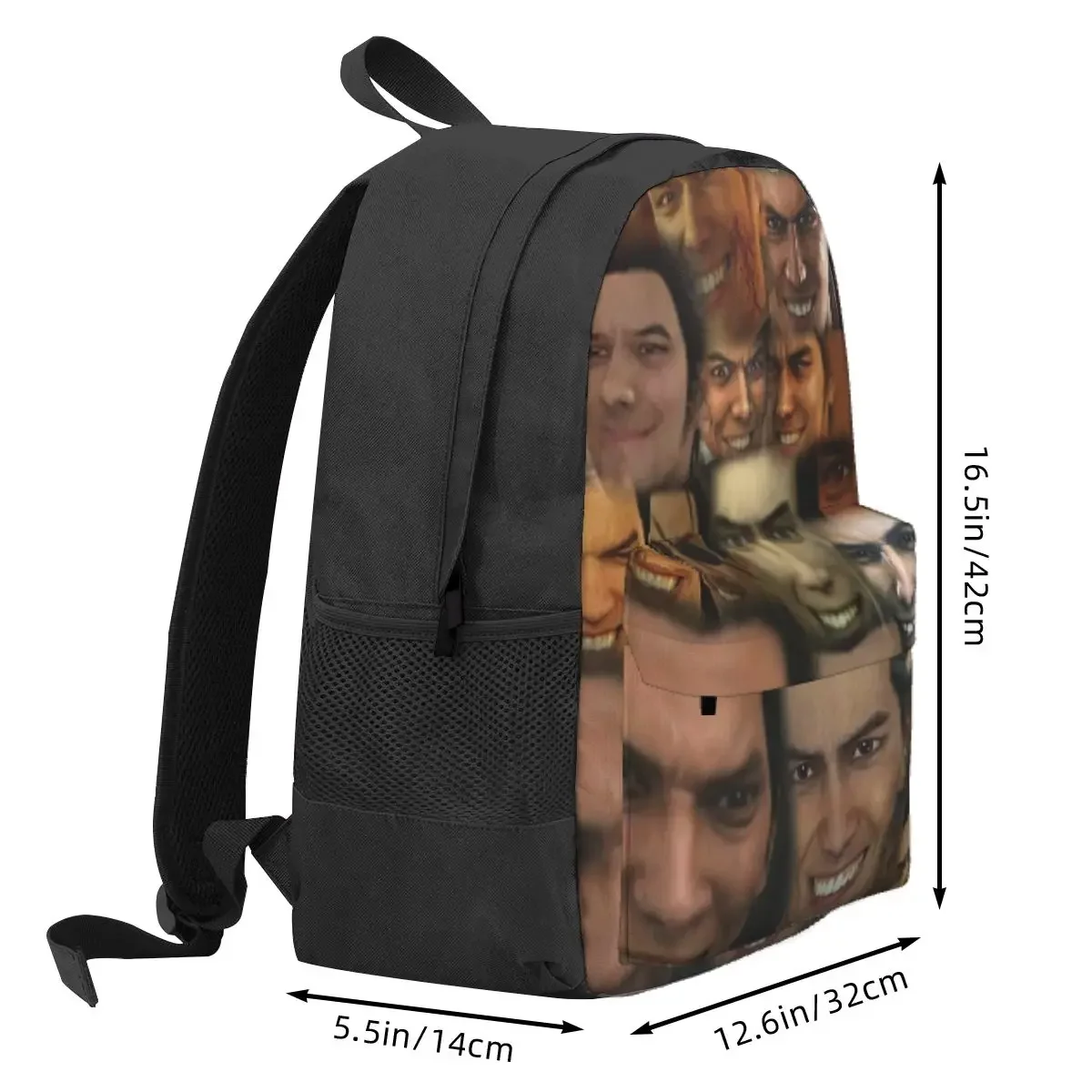 Happy Kazuma Kiryu Backpack Daypack Large Capacity Children BookBag School Bag Shoulder Bags for Men Women