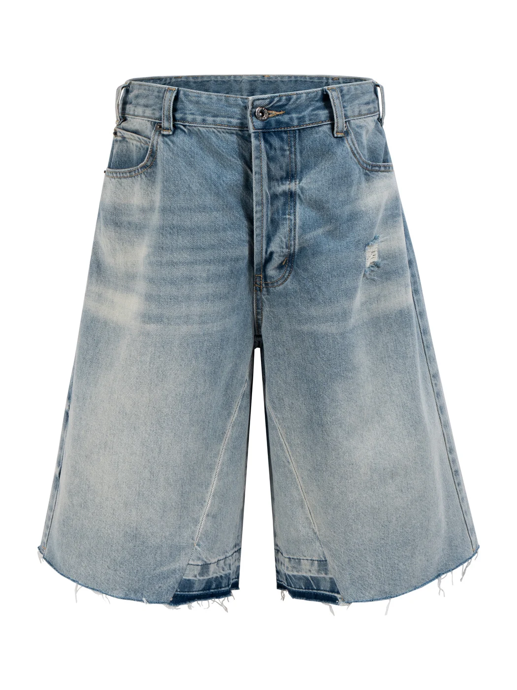 

Мужские свободные шорты в стиле ретро American High Street Paris, длиной пять дюймов, винтажные, с эффектом потертости, в стиле пэчворк, повседневные, из хлопка