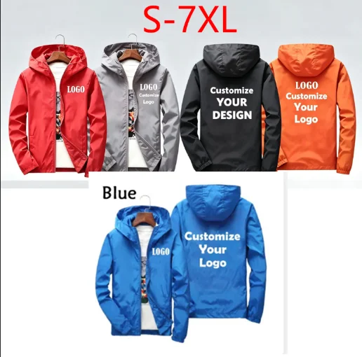 Customized Logo Jacket Men's Waterproof, Windproof and Warm Windbreaker Casual Wear Men's Outdoor Sports, Cycling Jacket.