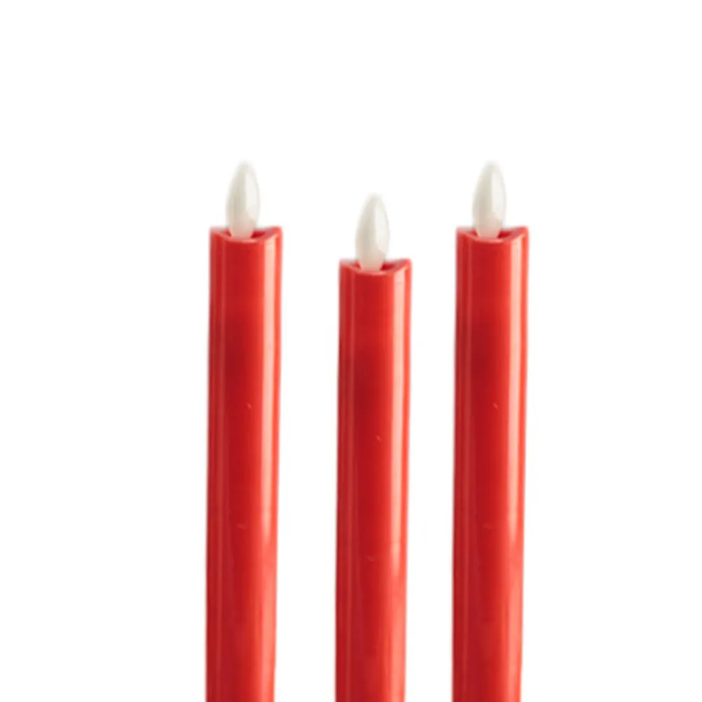 

Пара светодиодных электронных ламп с золотым основанием и красным стержнем, многофункциональные, без запаха, имитирующие свет плафона, для отелей и баров