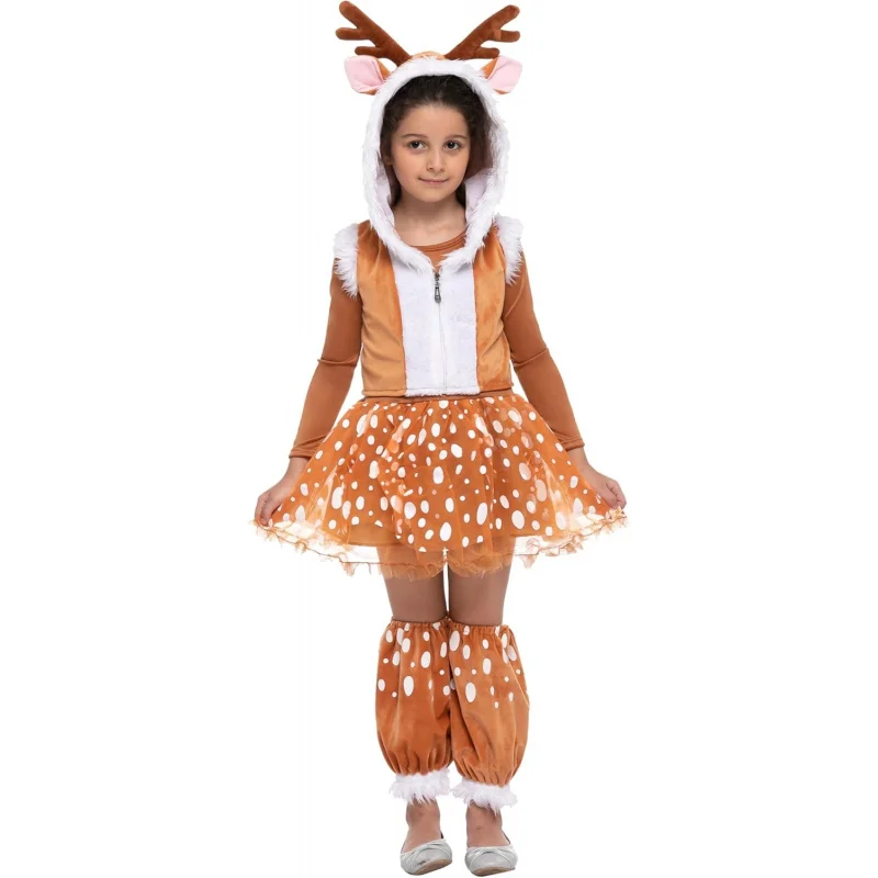 

❤️❤️❤️Spooktacular Creations Halloween Deer Costume for s, Deer Costume for Child Halloween Animal theme Dress Up Party❤️⭐️❤️