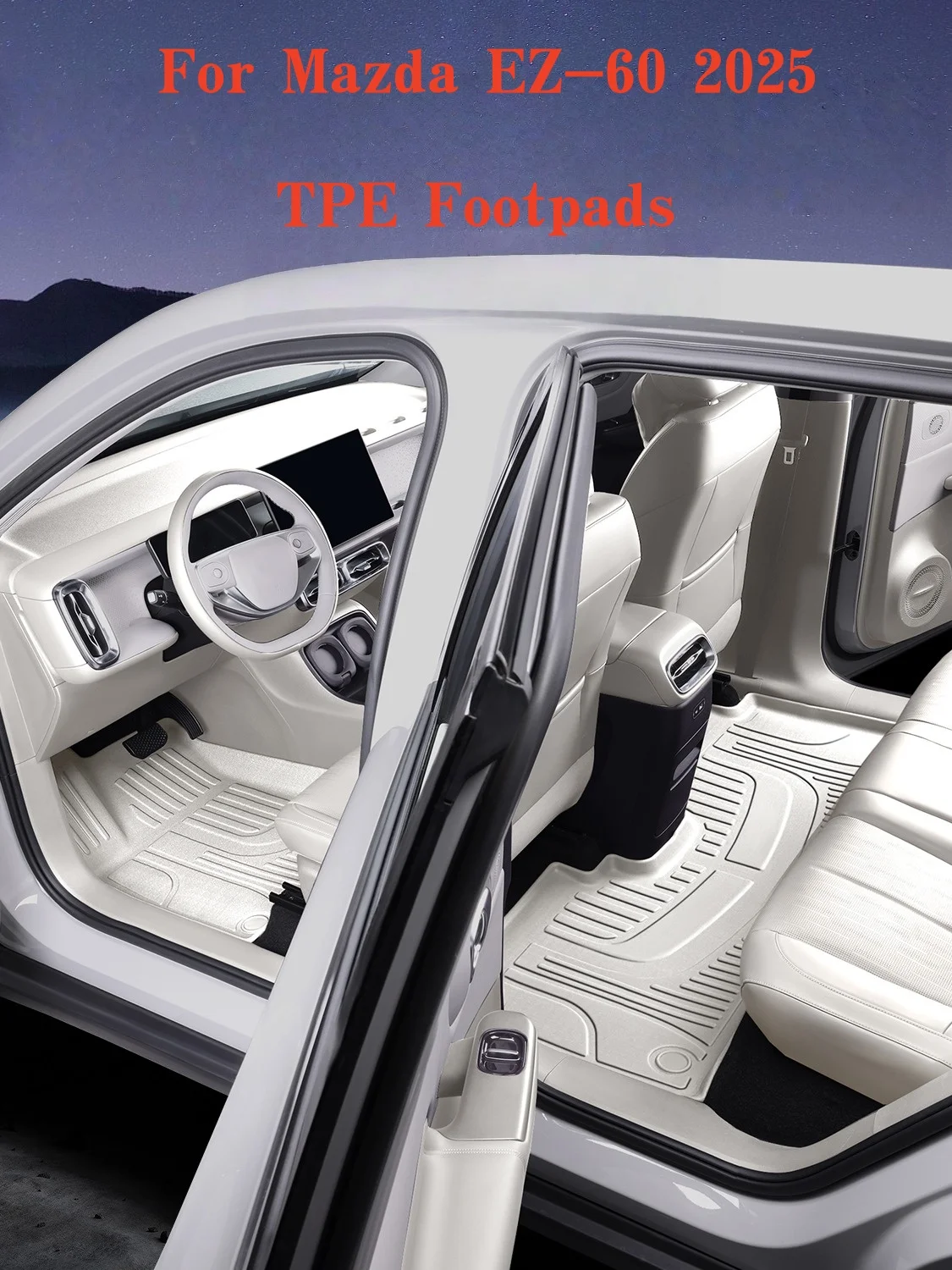 

For Mazda EZ-60 2025 Custom Floor Mats Full Coverage Cargo Liner Waterproof Leather Trunk Pad Auto Accessories