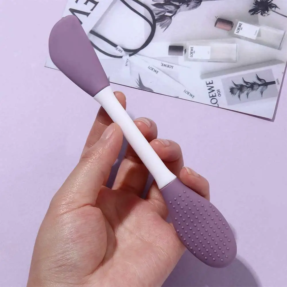 Exfoliator Skincare Applicator Facial Soft Beauty Makeup Brush Silicone Face Mask Brush Double Head Brush Deep Cleaning Tools