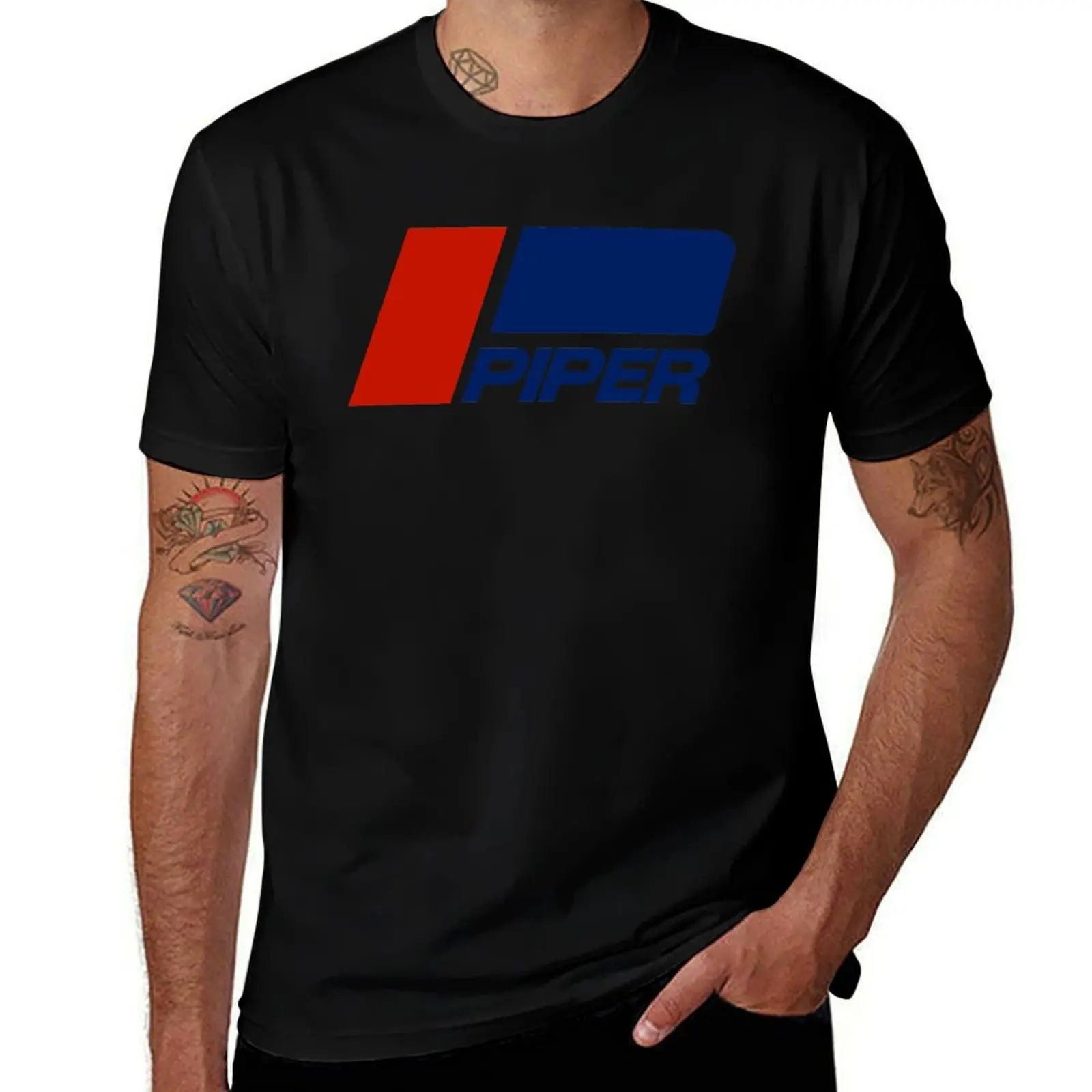 Piper Classic Vintage Aviation T-Shirt Simple Print Design T-Shirt