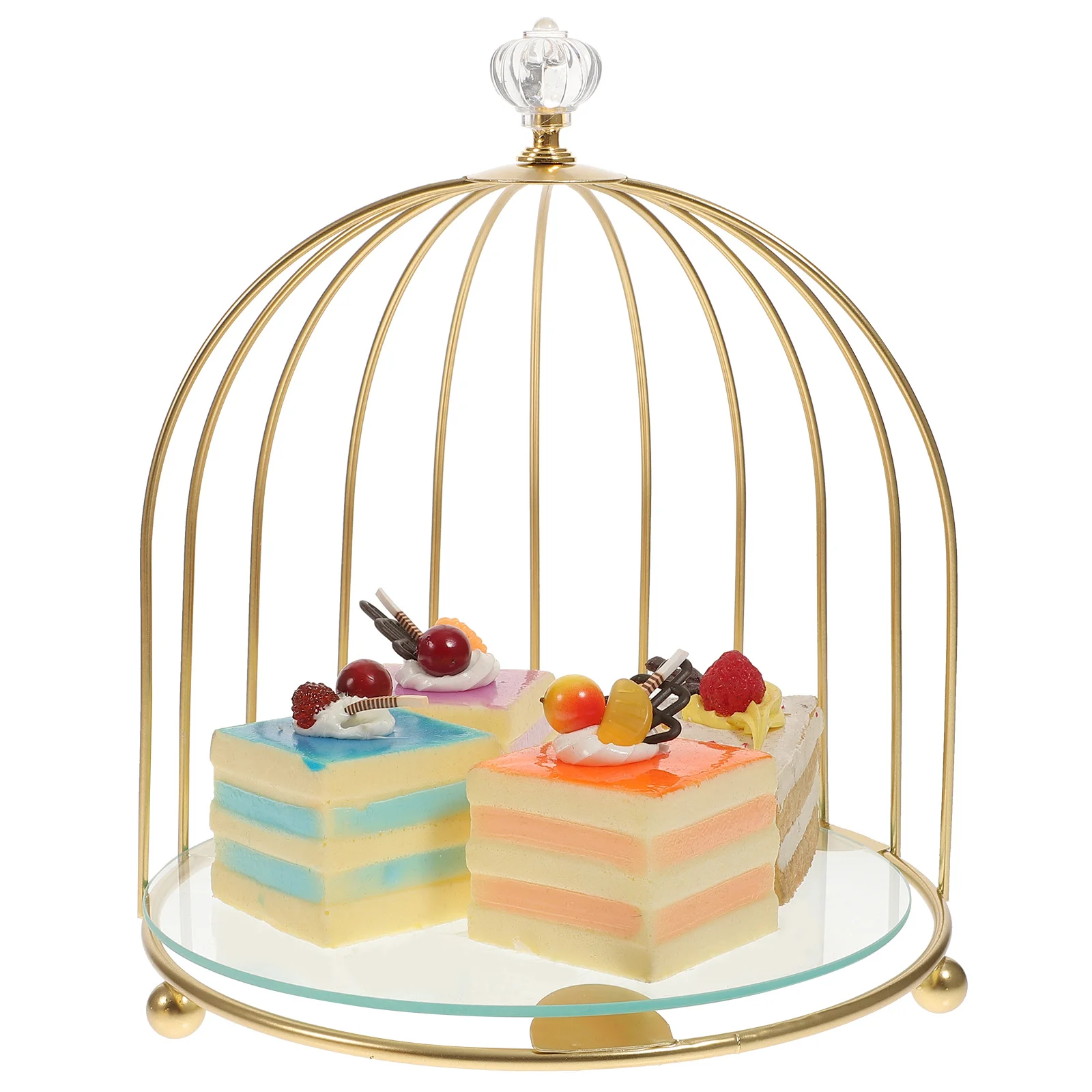 Cake Dessert Stand Gold Decor Trays for Food Serving Round Cupcake Shelf Metal Miss