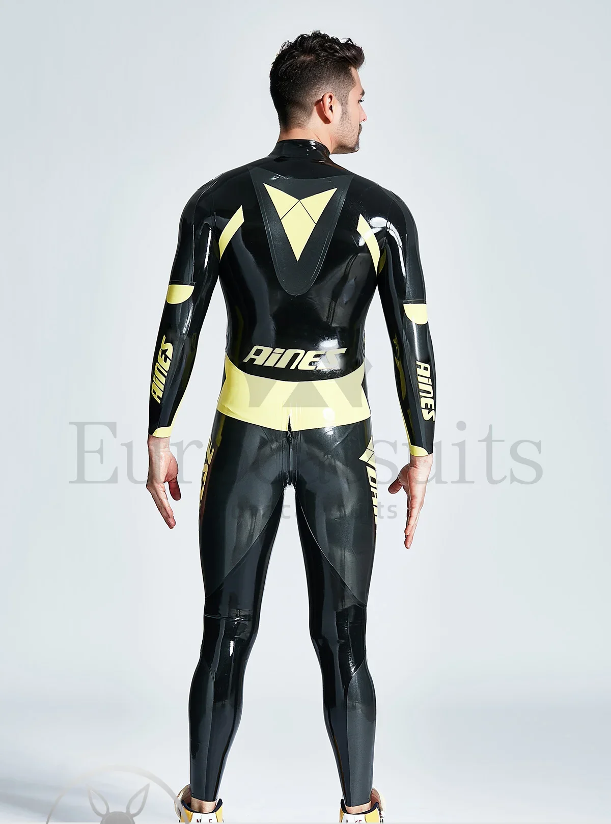 latex catsuits men eurocat suits  latex zentai  rubber fetish customised  clubwear Male 'Moto-T-Age' Catsuit