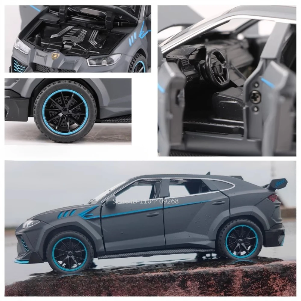 1:32 Scale Lambor URUS Sian Alloy Toy Car Model Diecast Metal Doors Opened Sound Light Pull Back Vehicles Kids Ornament Gifts