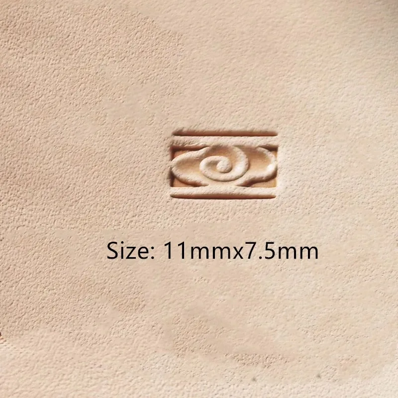 

304 Steel Cloud Lace Leather Stamp Tool 11x7.5mm - Arabesque Embossing For DIY Leathercraft