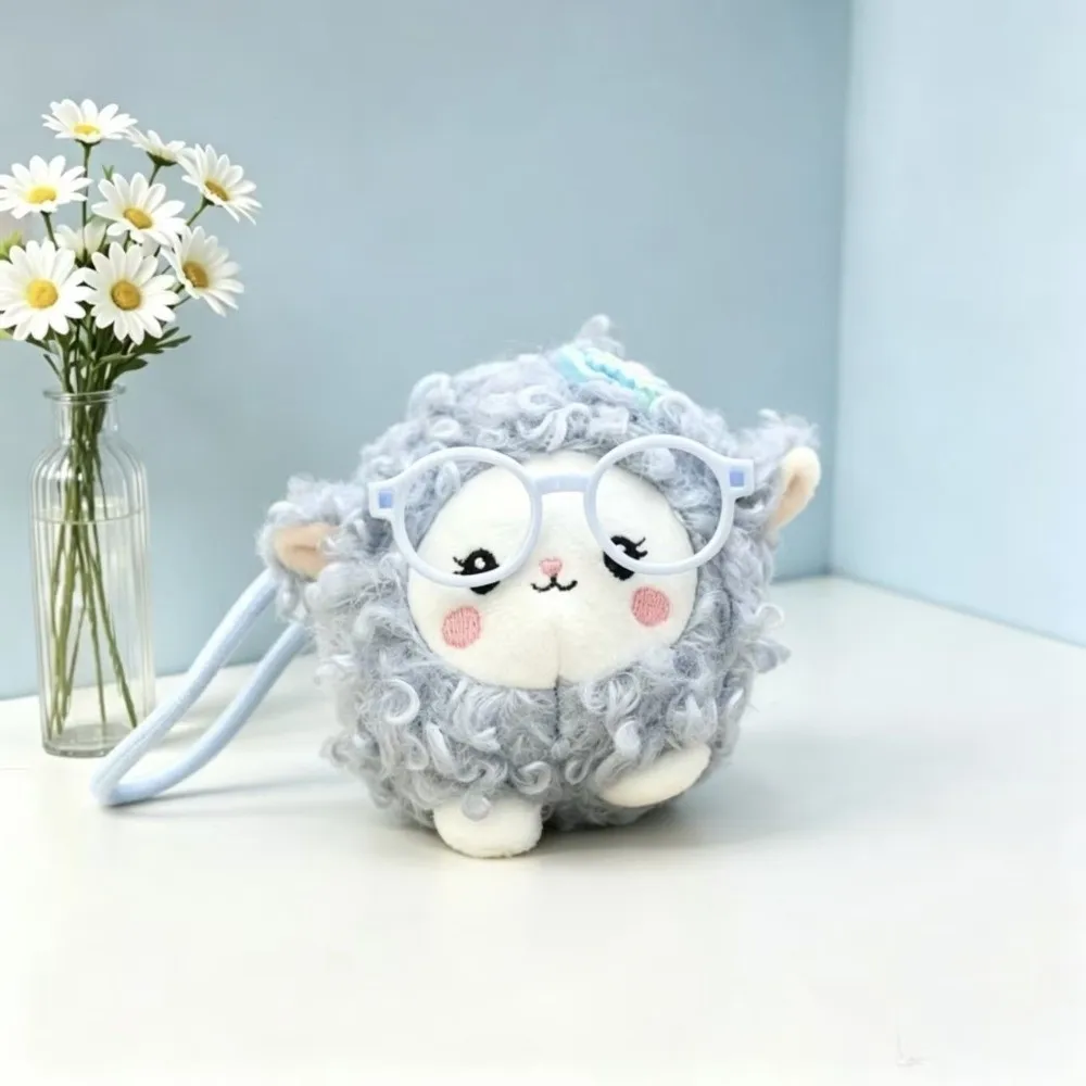 New Year Gifts Hanging Charm Plush Sheep Keychain Decoration Soft Stuffed Sheep Doll Ornaments Lamb Year Pendant Bag Decoration