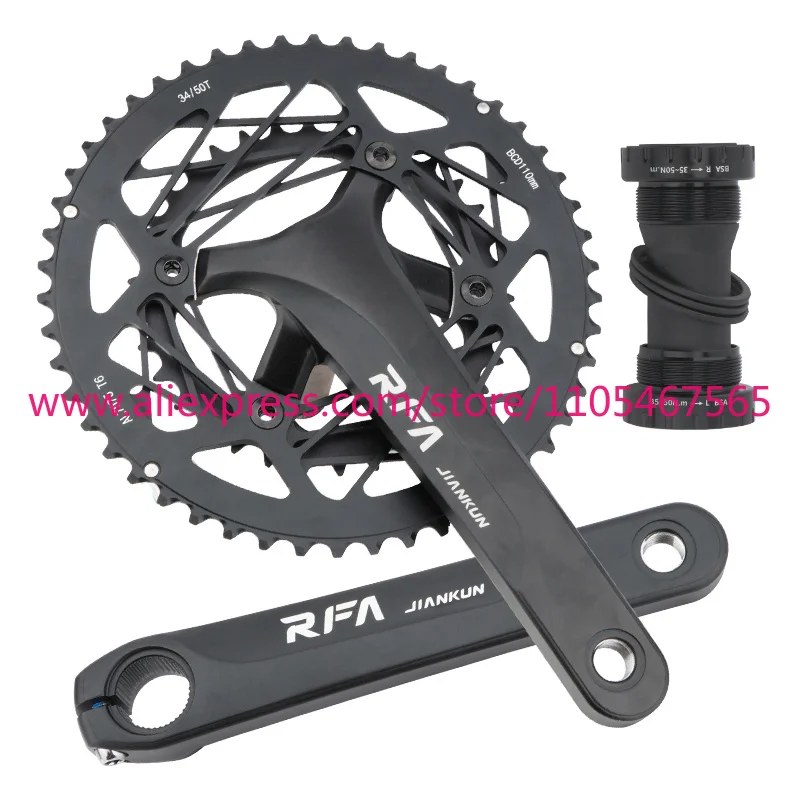 JIANKUN *** folding bicycle crank set 34/50t double disc aluminum alloy 22 speed 170mm