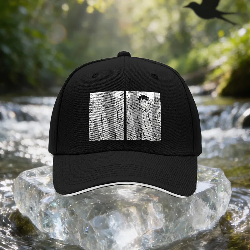 Unisex Adjustable Sandwich Baseball Cap with Crowd Pattern & Suitable for Travel, Parties, Birthdays, Lightweight Outdoor Sun Ha