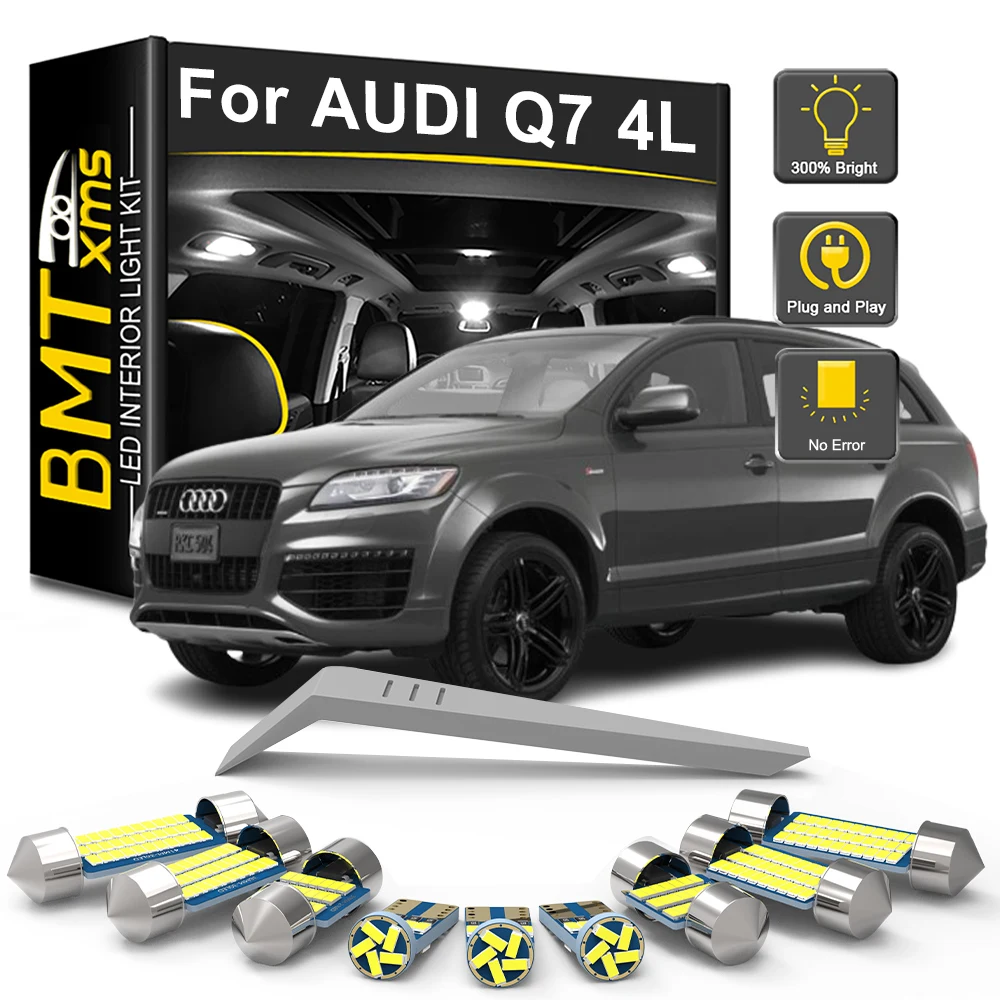 

BMTxms 14PCS Canbus LED Interior Light For Audi Q7 4L 2006-2011 2012 2013 2014 2015 Dome Trunk Mirror Indoor Lamp Accessories