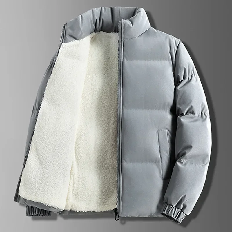 Veste matelassurera en coton épais pour hommes, vestes coupe-vent, col montant, chaud, sourire, décontracté, mode, grande taille, 6XL, hiver, automne