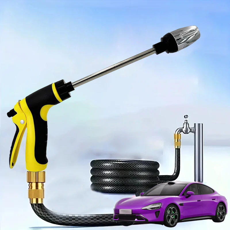 Garten-Sprühpistole Hochdruck-Autowaschmaschine Gartenschlauch-Düse Verlängerungsstange Wasserpistole Autowäsche Bewässerungszubehör