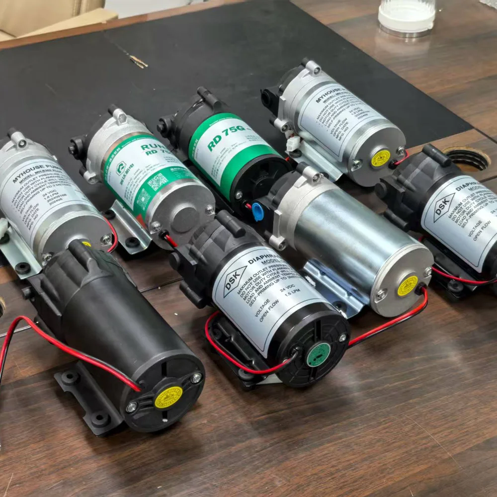 75gpd 24v Portable Water Purifier Booster Diaphragm Pressure Motor Ro Pump