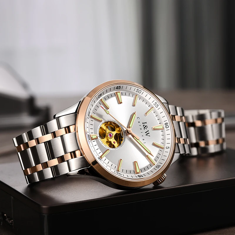 

Montre Homme CARNIVAL Mechanical Skeleton Watches for Man Brand Luxury Automatic Wrist Watches Man Clock Waterproof Reloj Hombre