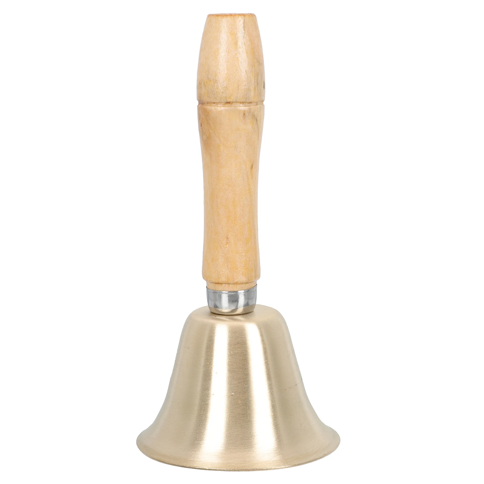 

Cute Compact Handheld Bell Premium Copper Wood Material School Class Call Bell for Cafe Restaurant Desktop Decor Item
