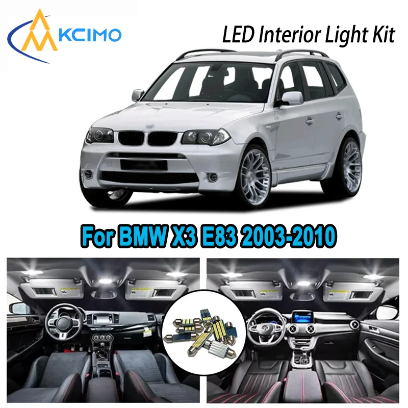 

For BMW X3 E83 2003-2010 2004 2005 2006 2007 2008 Premium LED Interior Dome Map Trunk Light Kit Car Led Lamps Canbus No Error