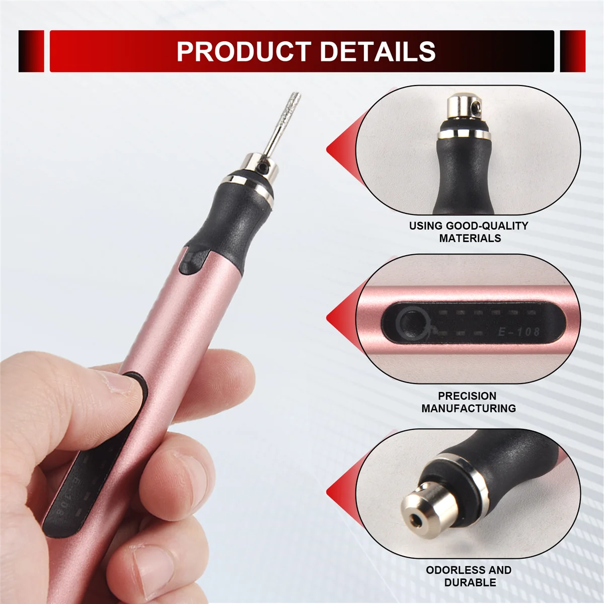 

A56XQ Rechargeable Cordless Mini Engraver Pen DIY Engraving Tool Kit for Metal Glass Ceramic Plastic Wood Jewelry Stencils A