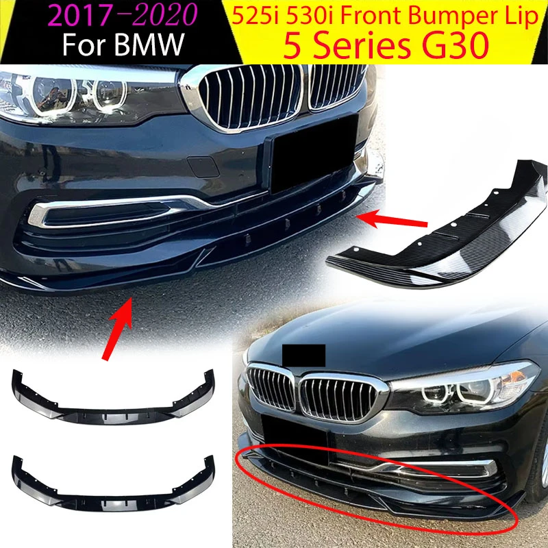 

Передний бампер автомобиля для BMW 5 серии G30 525i 530i 2017-2020, нижний спойлер, разделитель, диффузор, комплект кузова автомобиля, автоаксессуары