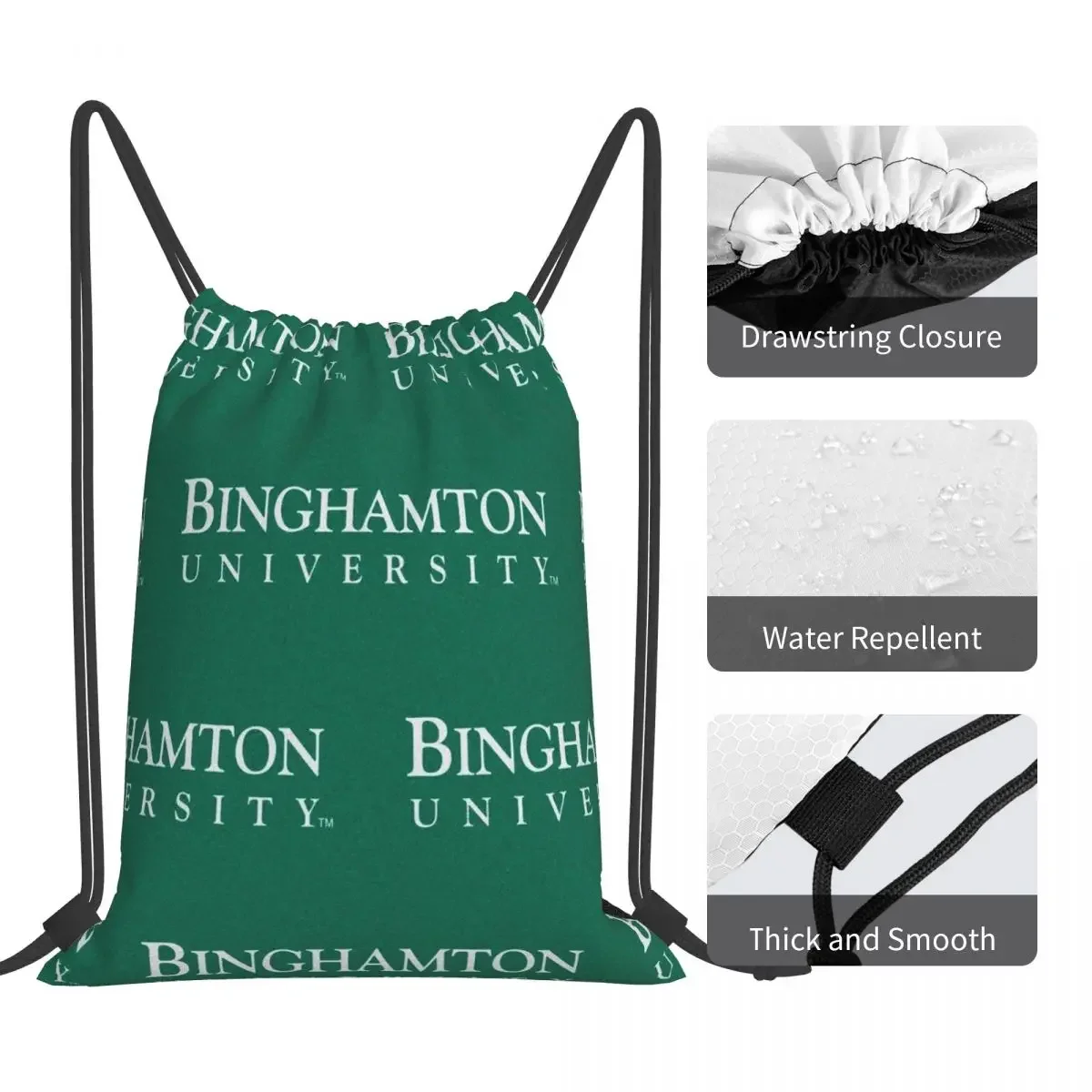 Sac à dos portable de l'université de Binghamton, sacs à cordon de proximité, sac de sport à poches groupées, sac à livres pour hommes, femmes et étudiants