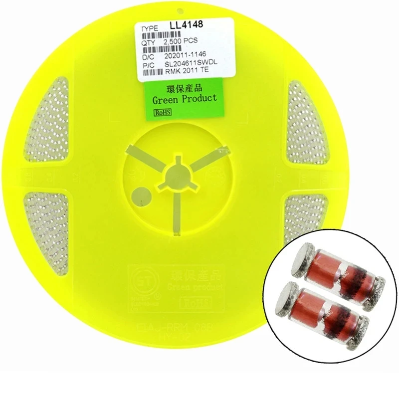 2500 peças ll4148 LL-34 smd 1n4148 in4148 comutação de alta velocidade novo original