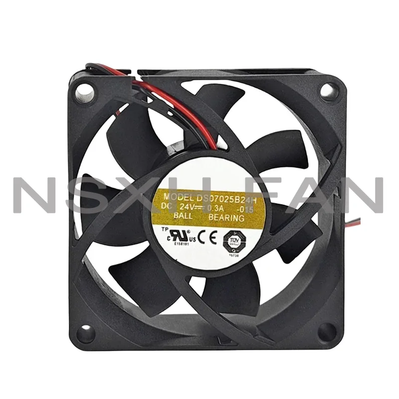 DS07025B24H 24V 0.3A 70x70x25mm 2-Wire Server Cooling Fan