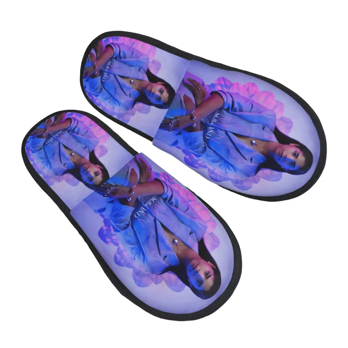 

Женские домашние тапочки с ирanian Singer Artist Sogands с принтом на заказ, мягкие теплые пушистые тапочки из пены с эффектом памяти, домашняя уличная обувь