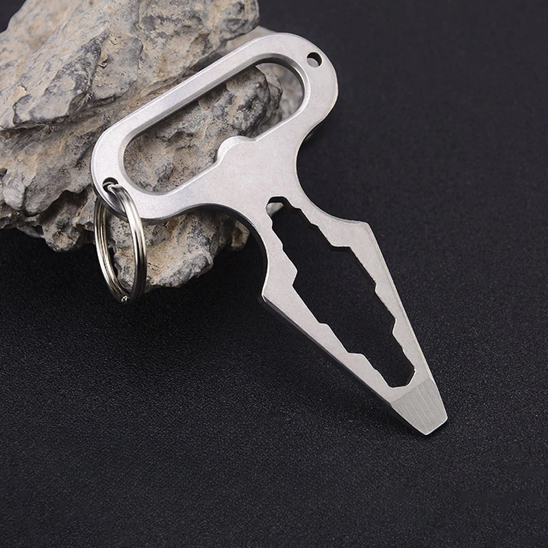 Stainless Steel Self-defense Spike Multi-function Camping Portable Tool Can Be Used As Wrench Bottle Opener Screwdriver