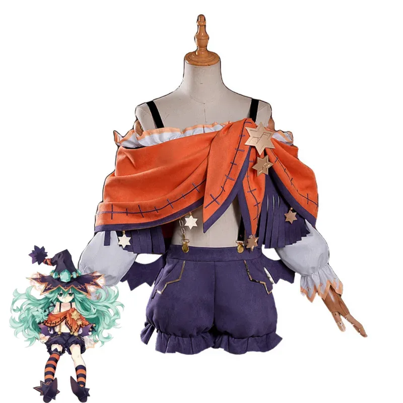 

Anime Date A Live Natsumi Cosplay Costume Small Seven Halloween Orange Tops Shorts Uniform Woman Sexy Kawaii Christmas Suits;2k,