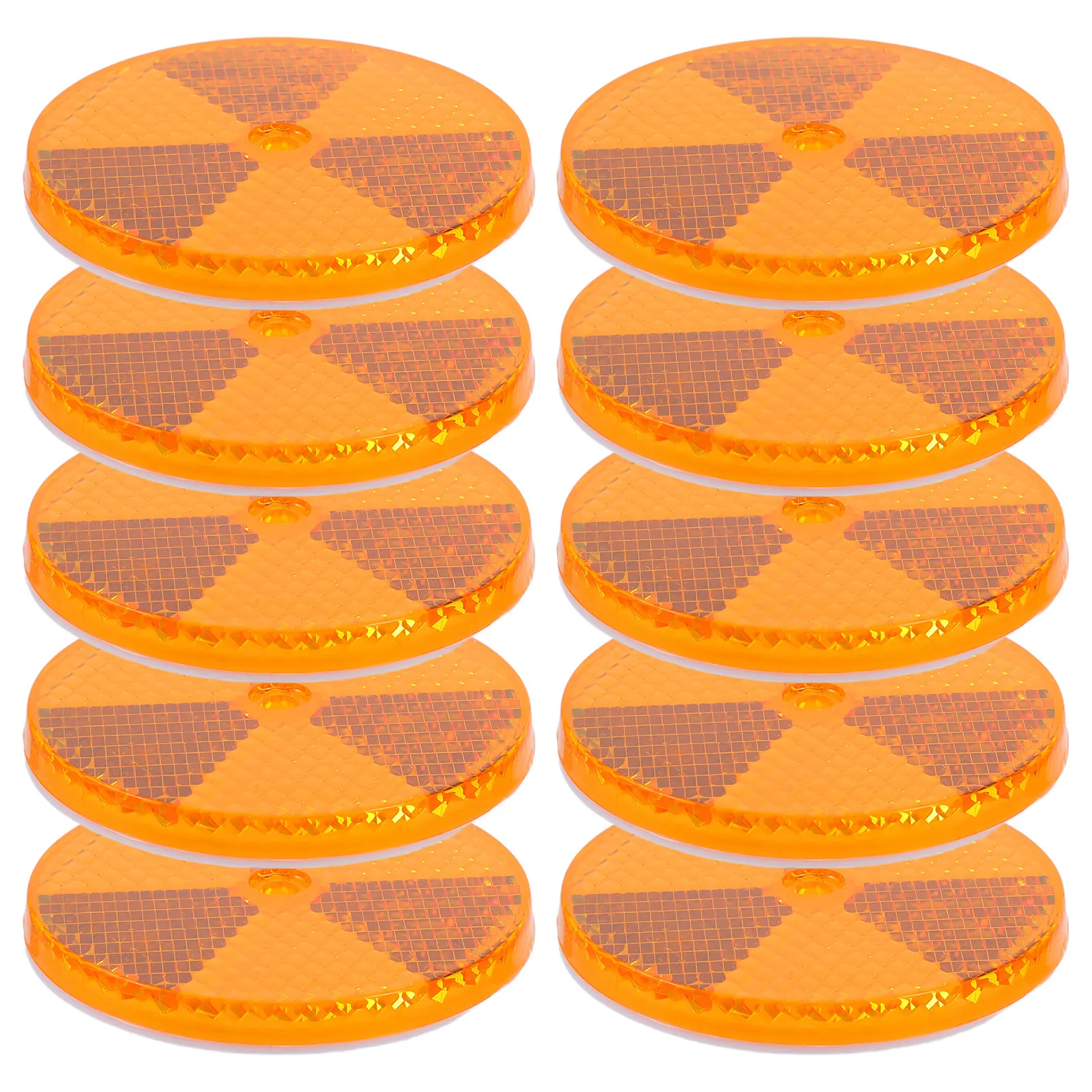 

10 шт. дорожных светоотражателей: высокопрочные, пластиковые, круглые, водонепроницаемые, предупреждающие, для подъездных дорог, прицепов, автомобилей, мотоциклов