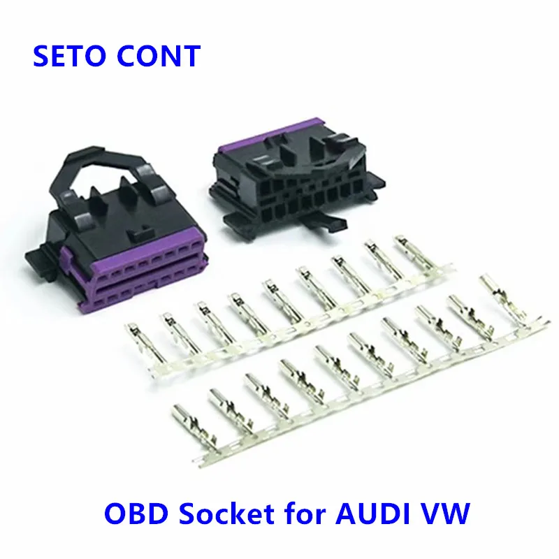 

Разъем OBD J1962, гнездовой, 16-контактный, без клемм, разъем OBD2, подходит для интерфейса OBDII Volkswagen