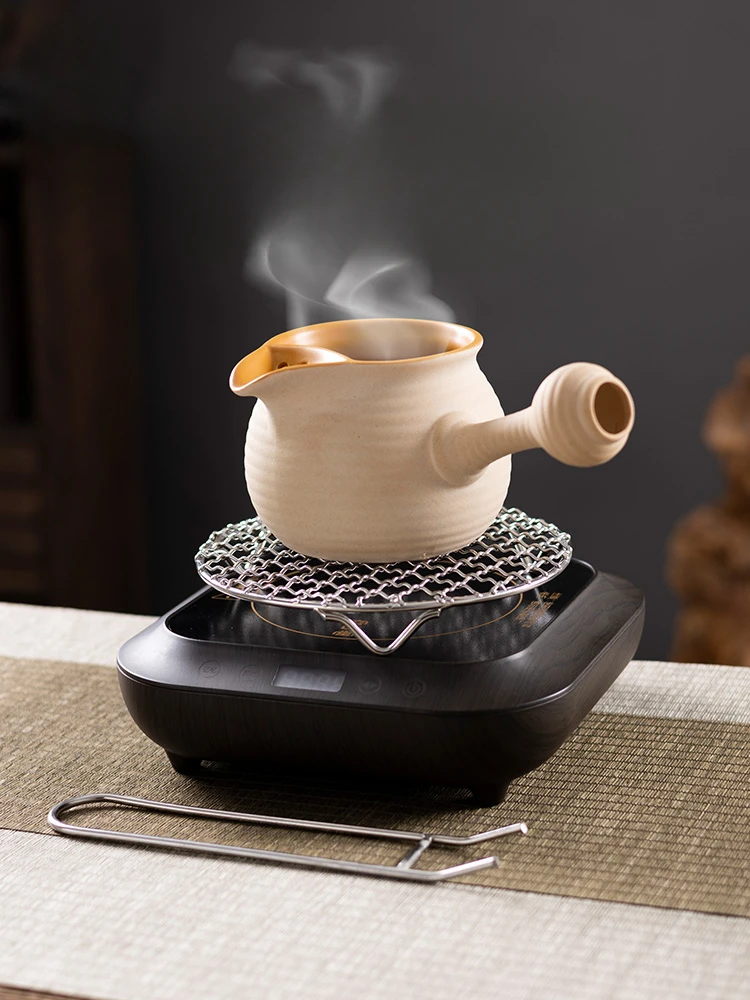 Teapot Electric Ceramic Stove Set Tea Caddy Stoneware White Clay Cans New Large Capacity Retro Chinese Ancient Style Stove Milk