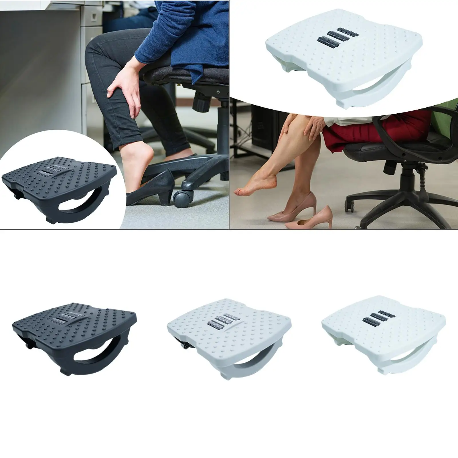 

Under Desk Rocking Foot Rest, Professional, with Roller Massager, Versatile, Feet Support for Home, Work Computer Gaming Office