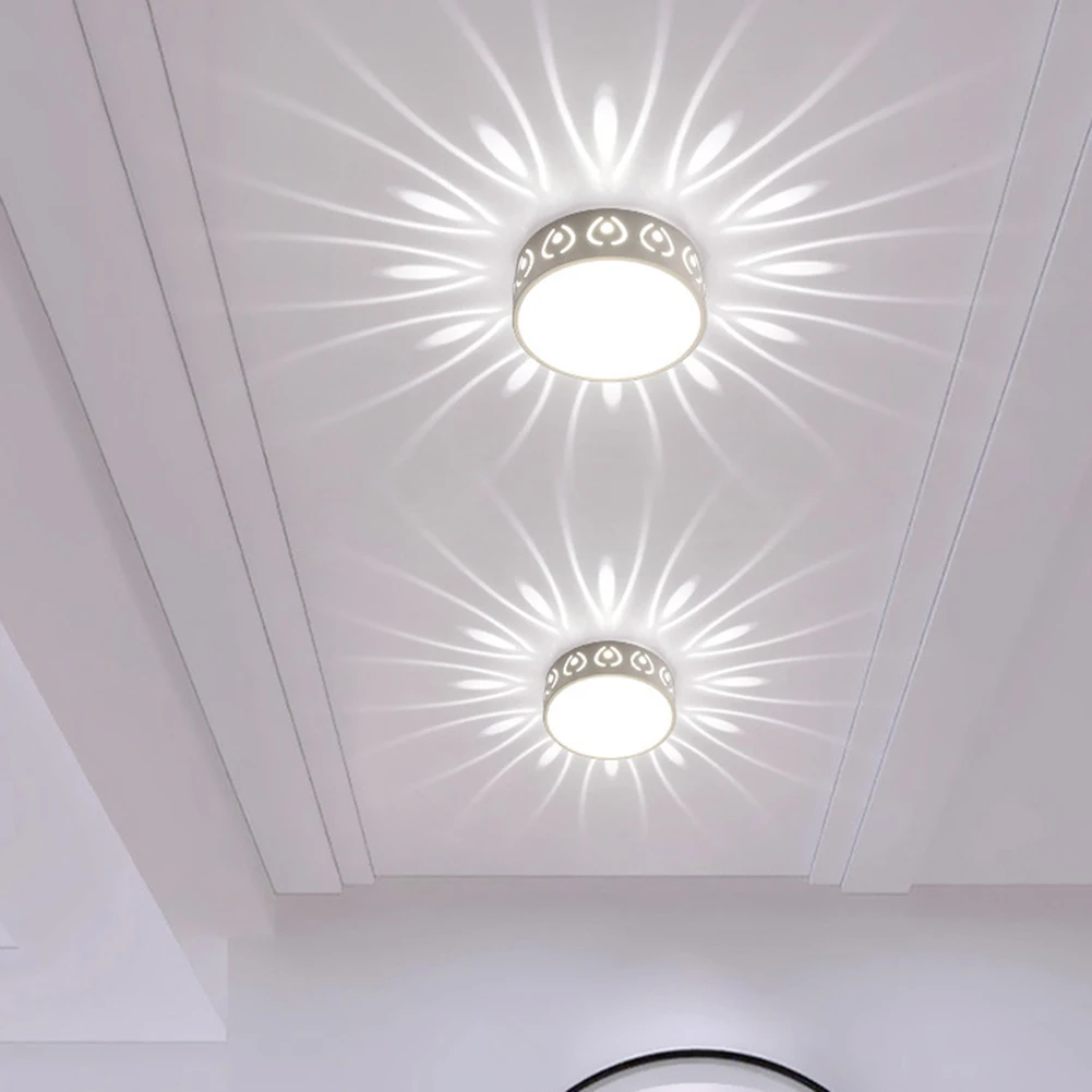

LED Lighting Fixture Energy Saving Ceiling Fixture Protect Eyes Porch Light Easy Installation Brightness for Living Room