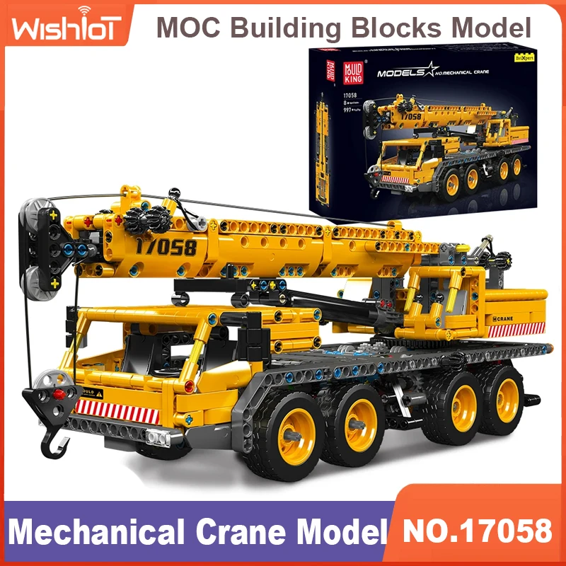 

Mould King 17058 Technical Car Building Block Mechanical Crane Model Assembly Engineering Truck Brick Toys Kids Christmas Gift
