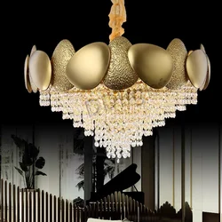 Dimmable LED Pendant Light 2023 Lustres Crystal Tassles Ceiling Chandelier Modern Luxury Hanging Lamp Home Decor for Living Room