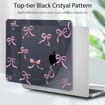 Delicate Bow Hard Case Cover For Macbook 2024 M3 Pro 13 14 15 16 Air 13 15 Hard 14 Cover 13 A2681 M2 M1 A2337 2020 13.3 inch Case