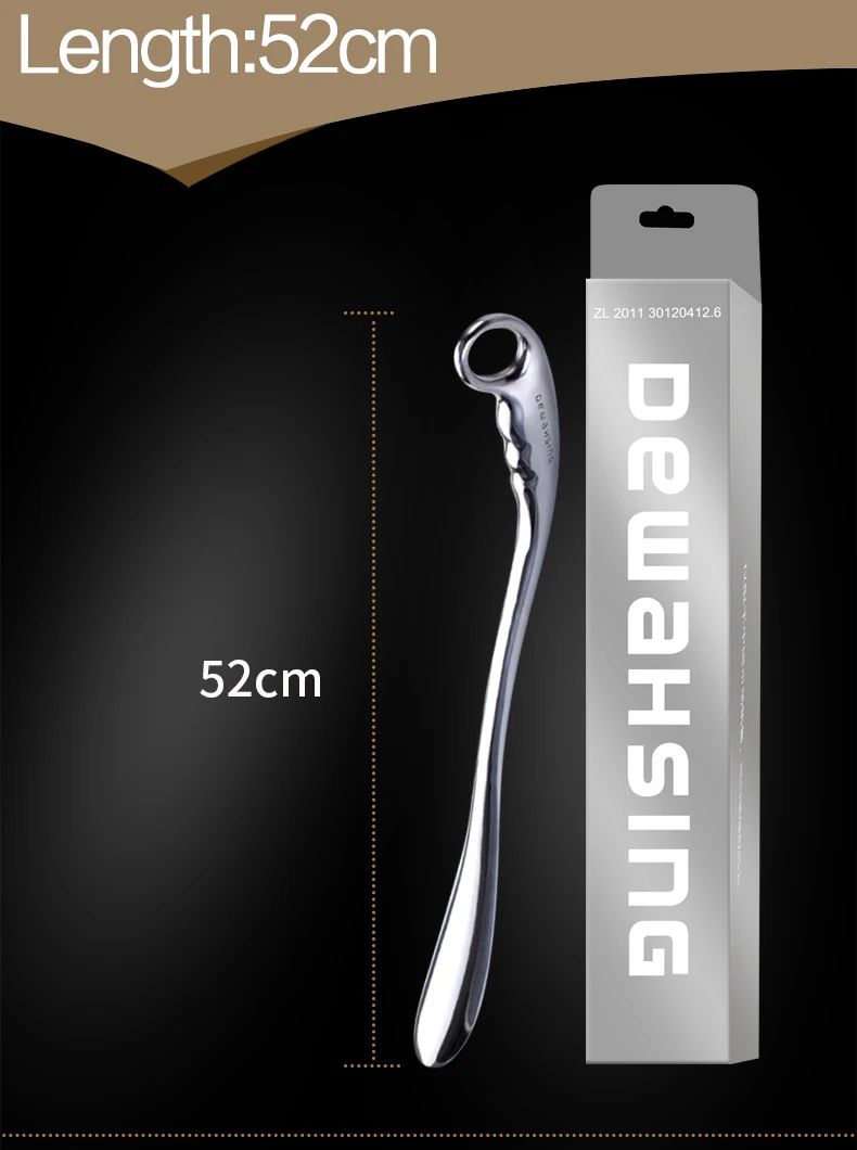 Professionelle 52 cm lange Schuhlöffel aus legiertem Metall zum bequemen Tragen von Schuhen, Horn und Löffel, Leder-High-Heel-Schuh-Hängelöffel – Detail 8