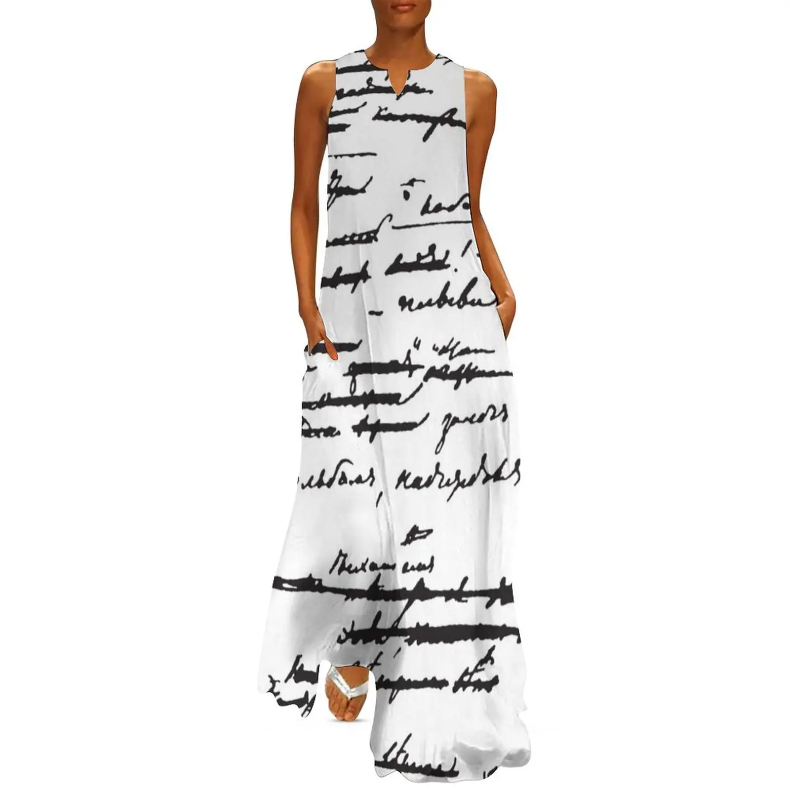 

Cursive Word Em English, hand writing Long Dress women's elegant loose dresses Dresses gala dress for woman Dress