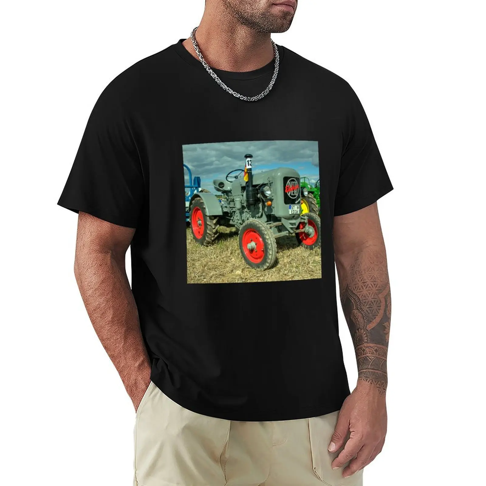 

Eicher Diesel Tractor T-Shirt custom shirt plain funny t shirts for men