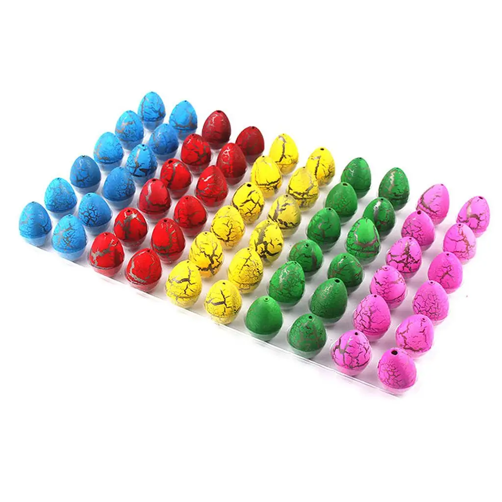 Box of 60Pcs ing Dinosaur Eggs, Novelty Growing Pet , Easter Dino Egg Toys for Kids Educational Toy, Colorful