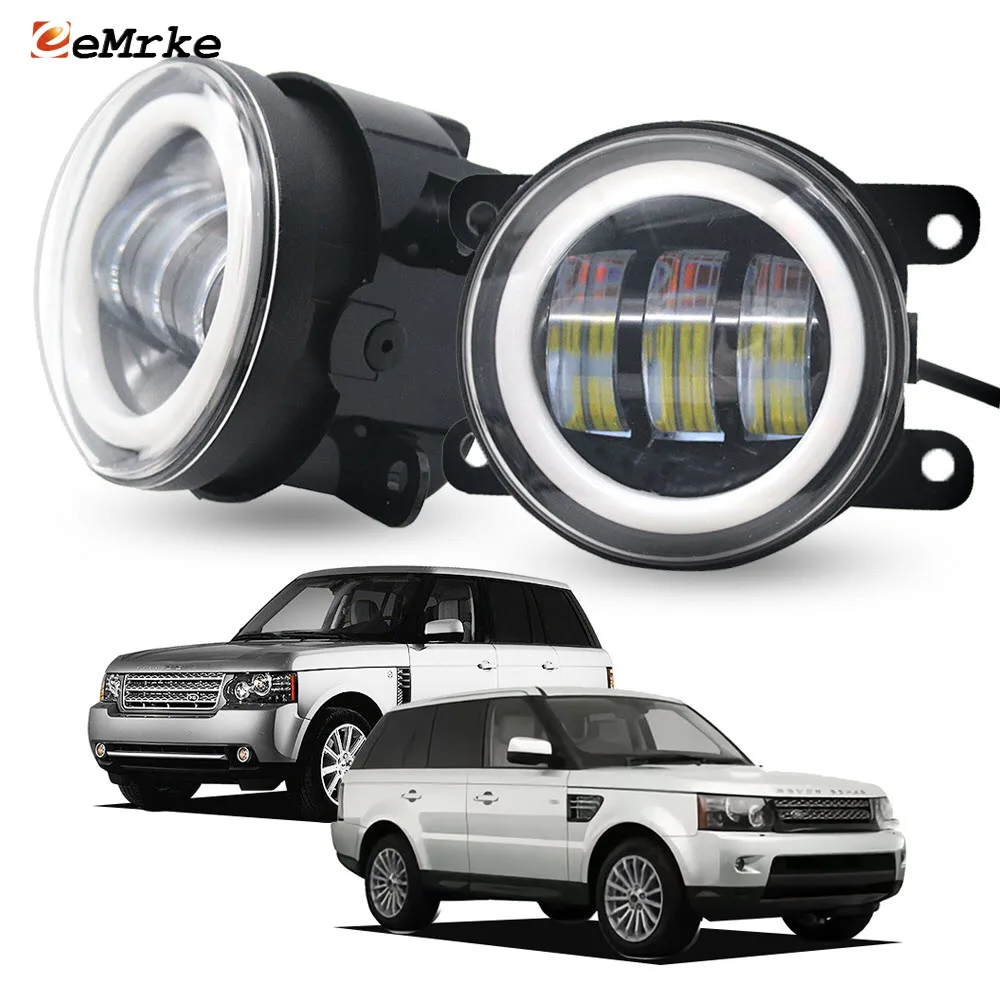 

Upgrade Led Fog Light Driving Lamp for Range Rover III L322 Sport L320 2010 2011 2012 PTF Turn Signal Angel Eye DRL Halo Ring