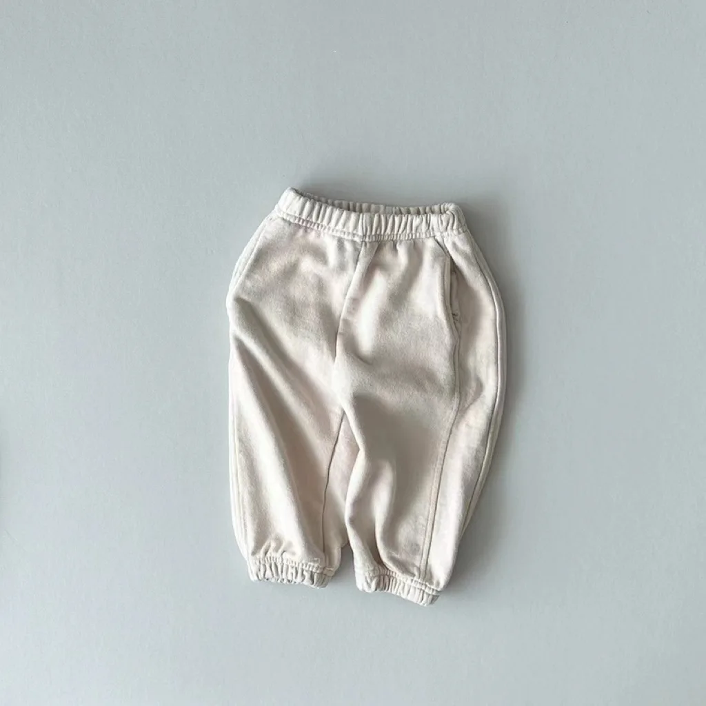 2025 Autunno Nuovo Bambino Pantaloni Allentati Delle Ragazze Dei Ragazzi Solido Pantaloni stile harem Pantaloni Della Tuta di Cotone Infantile Del