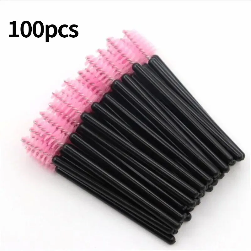 100pcs Disposable Eyelash Brushes Spoolies for Makeup