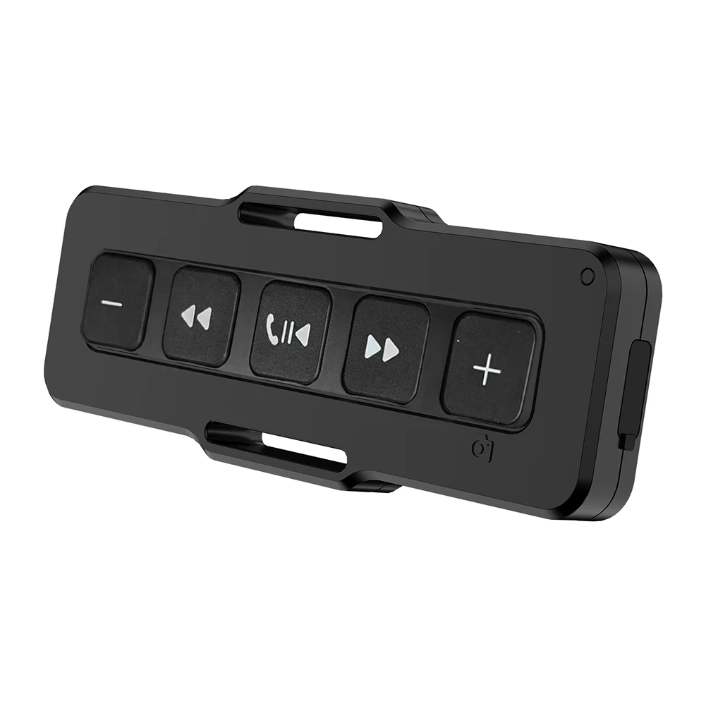 Controlador de mídia para guidão de motocicleta/bicicleta, compatível com bluetooth 5.0, 5 teclas, botão de mídia sem fio, à prova d'água, carro, dvd, reprodutor de música