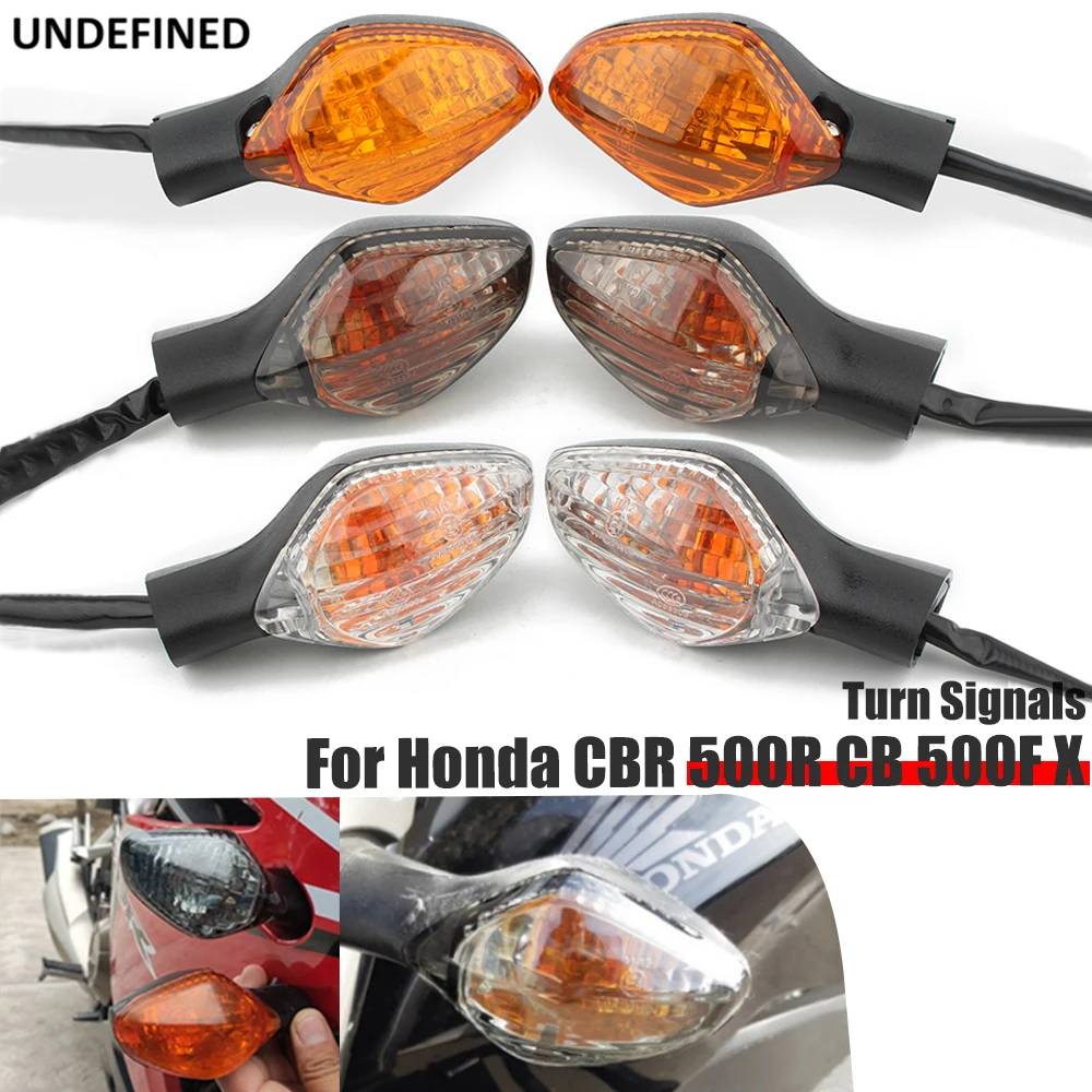 Turn Signals For Honda CBR500R CB500F CB500X CBR650F 2014-2020 Motorcycle Blinker Indicator Lamp Front Rear Flashing Tail Lights